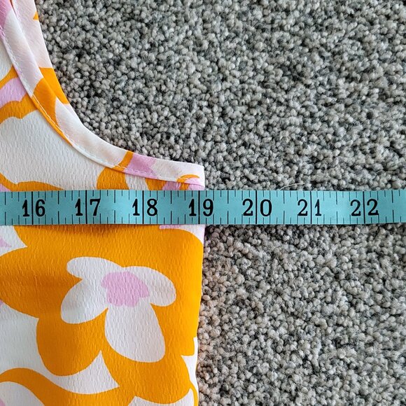 Adore Me Orange & Lavender Top Sleeveless Blouse Small, New with Tag - Picture 8 of 11